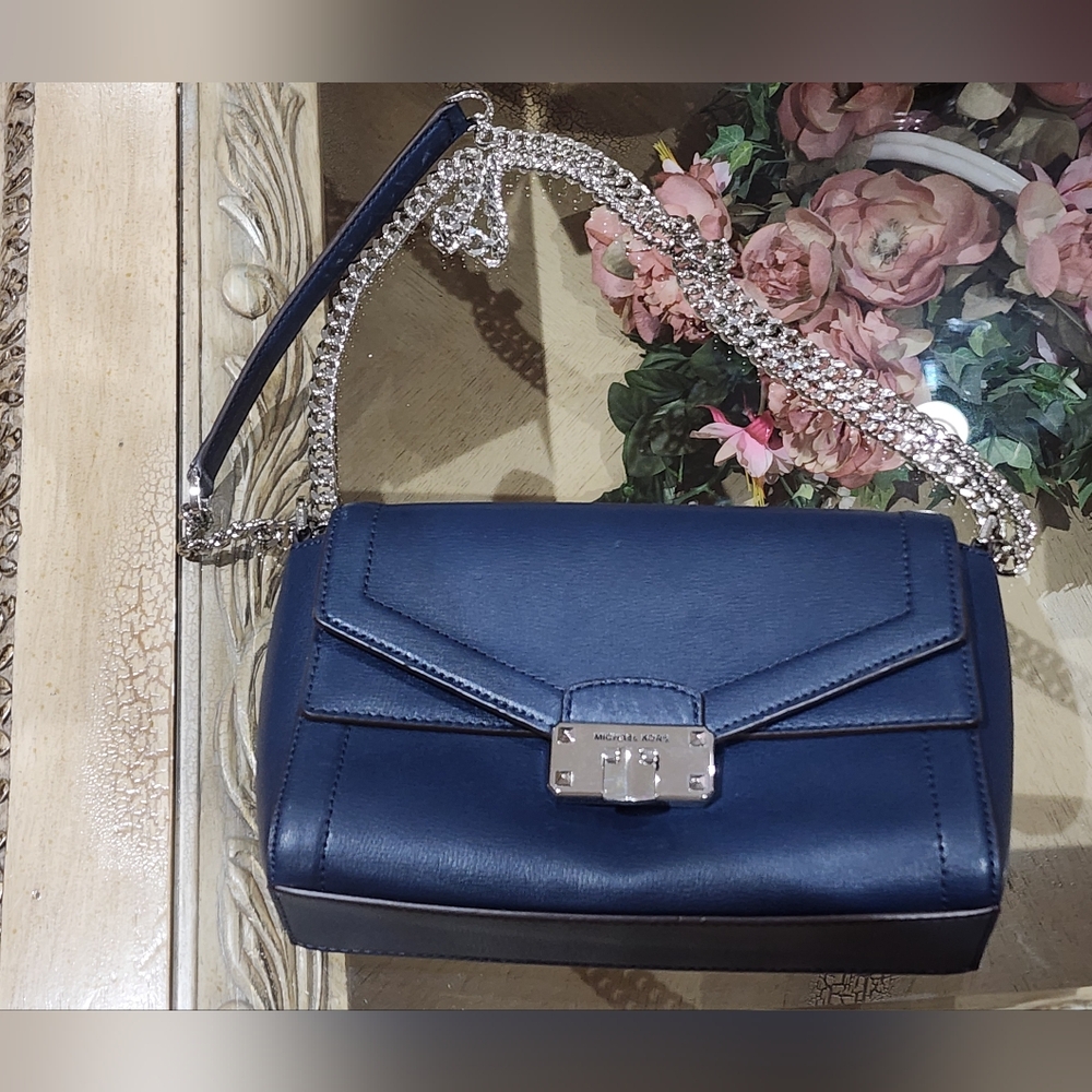 Michael Kors Navy Kinsley Crossbody
